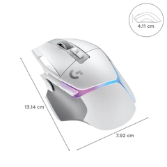logitech G502 X Plus Rechargeable Wireless Optical Gaming Mouse (25600 DPI(Adjustable), Dual-Mode Scroll Wheel, White)