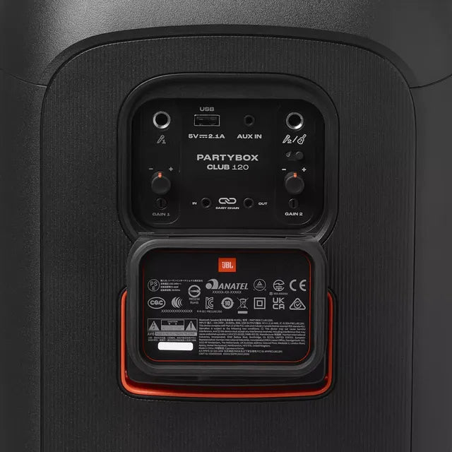 JBL PartyBox Club 120 160W Bluetooth Party Speaker with Mic (AI Sound Boost, Stereo Channel, Black)