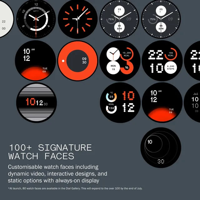 Nothing Watch Pro 2 Smartwatch with Bluetooth Calling (33.52mm AMOLED Display, IP68 Water Resistant, Dark Grey Strap)