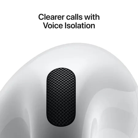 Apple AirPods 4 with Active Noise Cancellation, Adaptive Audio and Transparency mode, Voice Isolation, Hey Siri and Siri Interactions, Up to 5 hours of listening time on a single charge, True Wireless Earbuds